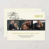 Filmstripfoto Bewaar de datum Aankondigingskaart (Voorkant / Achterkant)