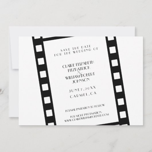 Filmstrips Fotocollage opslaan Datum Kaart (Achterkant)