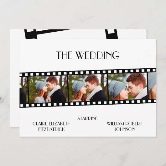 Filmstrips Fotocollage opslaan Datum Kaart (Voorkant / Achterkant)