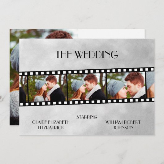 Filmstrips Fotocollage opslaan Datum Kaart (Voorkant / Achterkant)