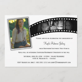  filmstrips GraduPartij Foto Uitnodigen Kaart