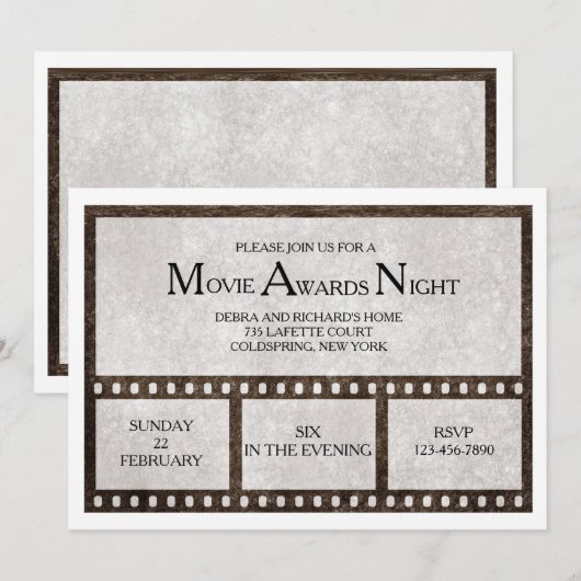 Filmstrips Kaart (Voorkant / Achterkant)