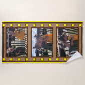 Filmstrips met meerdere foto's, geel strandlaken (Voorkant)