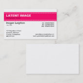 Filmstrips - Neon Red Visitekaartje (Voorkant / Achterkant)