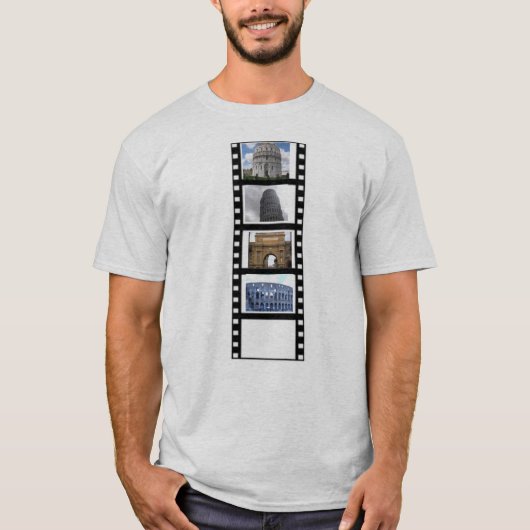 Filmstrips op maat gemaakte foto's t-shirt (Voorkant)