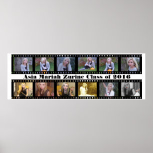 Filmstrips Oude fotografie Negatief Poster