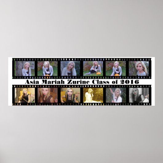 Filmstrips Oude fotografie Negatief Poster (Voorkant)