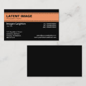 Filmstrips — Perzikkleurig en zwart Visitekaartje (Voorkant / Achterkant)