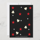 Filmstrips Popcorn Birthday Uitnodiging (Achterkant)