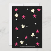 Filmstrips Popcorn Birthday Uitnodiging (Achterkant)