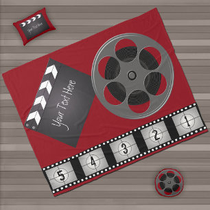 Filmstrips Reel Clapperboard Fleece Deken