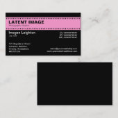 Filmstrips - Roze met zwart Visitekaartje (Voorkant / Achterkant)