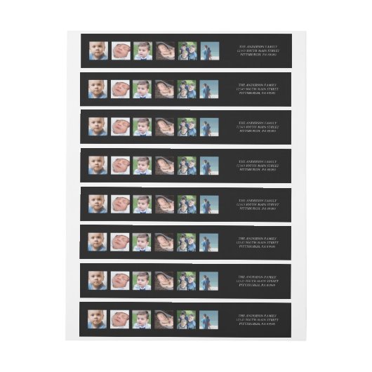 Filmstrips voor fotocollage, omwikkellabel (Vel)