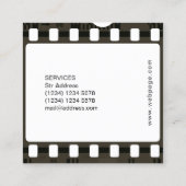 Filmtape negatief lijst vierkante visitekaartje (Achterkant)