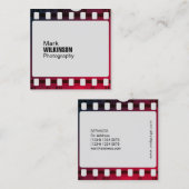 Filmtape negatief lijst vierkante visitekaartje (Voorkant / Achterkant)