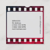 Filmtape negatief lijst vierkante visitekaartje (Achterkant)