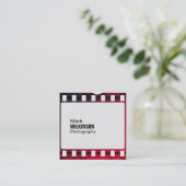 Filmtape negatief lijst vierkante visitekaartje (Staand voorkant)