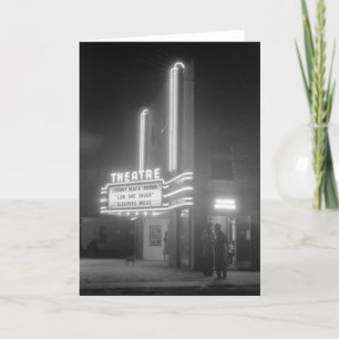 Filmtheater bij nacht, Greensboro, Georgia 1940 Kaart