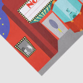 Filmtheater in Retro Tissuepapier (Detail)