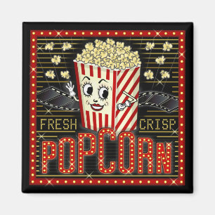 Filmtheater Marquee Home Bioscoop Popcorn aangepas Magneet
