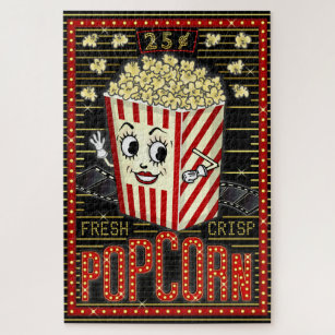 Filmtheater Marquee Home Bioscoop Popcorn Legpuzzel