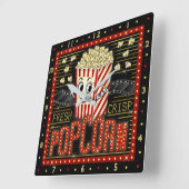 Filmtheater Marquee Home Bioscoop Popcorn Vierkante Klok (Hoek)