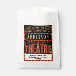 Filmtheater Marquee Popcorn Cinema Weddennames Bedankzakje