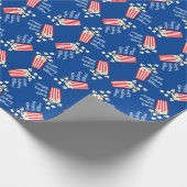 Filmtheater Popcorn Birthday Party Cadeaupapier (Hoek)