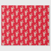 Filmtheater Popcorn Birthday Party Cadeaupapier (Vlak)