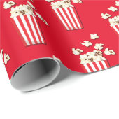 Filmtheater Popcorn Birthday Party Cadeaupapier (Rol Hoek)