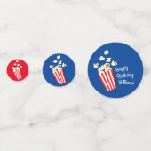 Filmtheater Popcorn Birthday Party Confetti (Voorkanten)