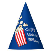 Filmtheater Popcorn Birthday Party Feesthoedjes (Voorkant)