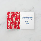 Filmtheater Popcorn Birthday Party Kaart (Binnen)