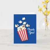 Filmtheater Popcorn Birthday Party Kaart (Gele Bloem)