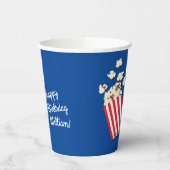 Filmtheater Popcorn Birthday Party Papieren Bekers (Links)
