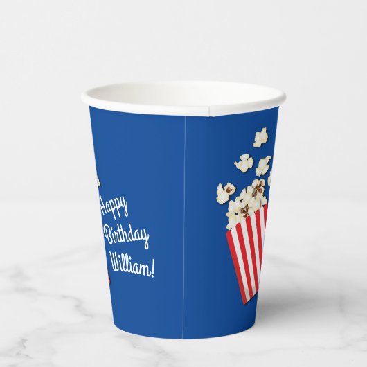 Filmtheater Popcorn Birthday Party Papieren Bekers (Rechts)
