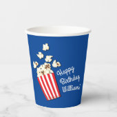 Filmtheater Popcorn Birthday Party Papieren Bekers (Voorkant)
