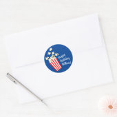 Filmtheater Popcorn Birthday Party Ronde Sticker (Envelop)