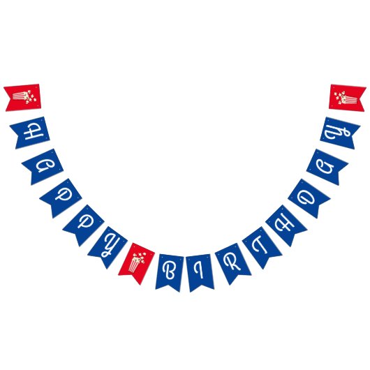 Filmtheater Popcorn Birthday Party Vlaggetjes (Alle)