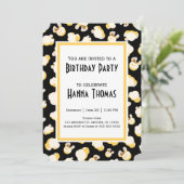 Filmtheater Popcorn Theme Birthday Uitnodiging (Staand voorkant)