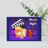 filmtheater-schermuitnodiging kaart (Staand voorkant)