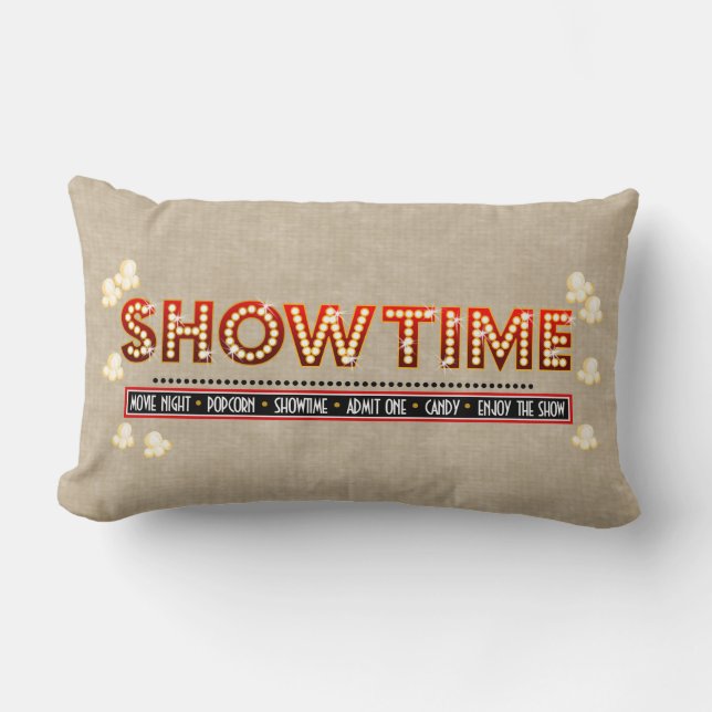 Filmtheater Showtime Pillow-beige background Kussen (Voorkant)