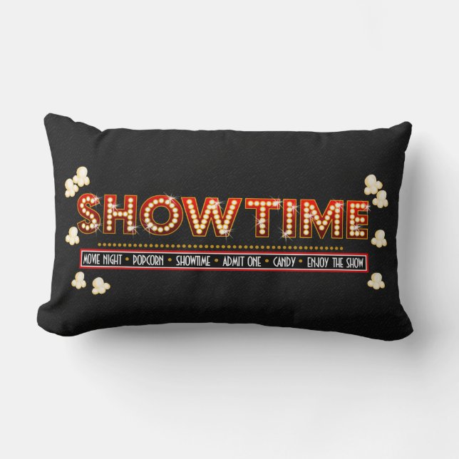 Filmtheater Showtime Pillow-red en goud Kussen (Voorkant)