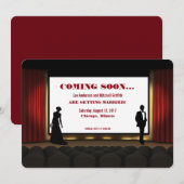 filmtheater sparen de datumuitnodiging save the date (Voorkant / Achterkant)