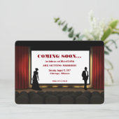 filmtheater sparen de datumuitnodiging save the date (Staand voorkant)