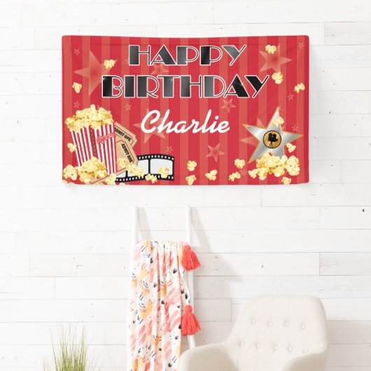 Filmtheater Theme Birthday Banner (Insitu)