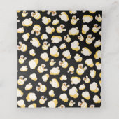 Filmtheater Theme Birthday Popcorn Patroon Plaatskaartje (Binnenkant ongevouwen)