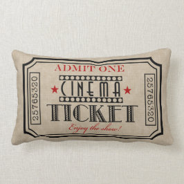 Filmtheater Ticket Pillow-rood accent Kussen