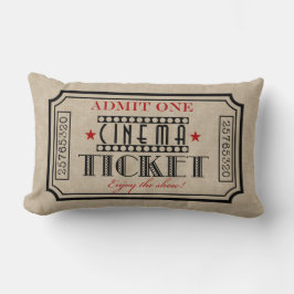 Filmtheater Ticket Pillow-rood accent Kussen