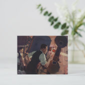 Filmtheaterprojectionist, Vintage Business Briefkaart (Staand voorkant)